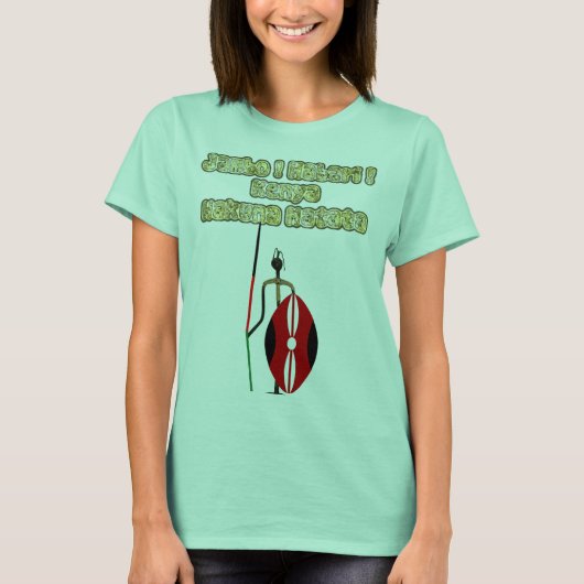 Traditionele Jambo Habari Hakuna Matata Style T-shirt (Voorkant)