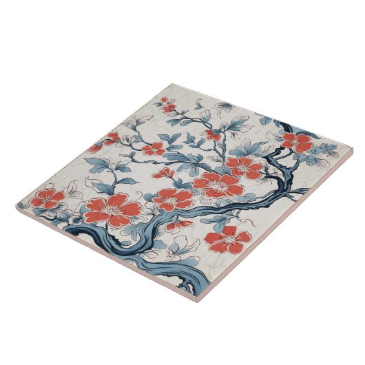 Traditionele Japan Kutani sierkunst 14 Tegeltje (Zijkant)