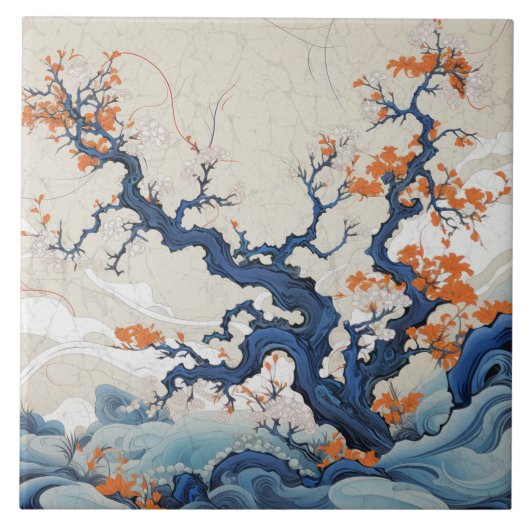 Traditionele Japan Kutani sierkunst 18 Tegeltje (Voorkant)