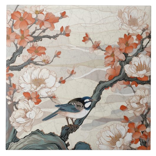 Traditionele Japan Kutani sierkunst 1 Tegeltje (Voorkant)