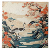 Traditionele Japan Kutani sierkunst 3 Tegeltje (Voorkant)