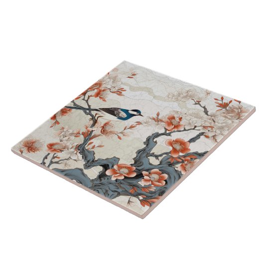 Traditionele Japan Kutani sierkunst 4 Tegeltje (Zijkant)