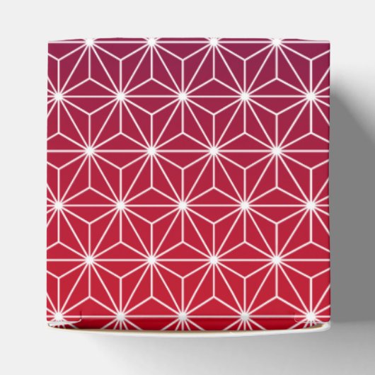 Traditionele Japanse Asanoha-afdrukken rood en Paa Bedankdoosjes (Bovenkant)