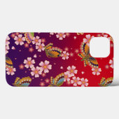 Traditionele Japanse Asanoha-afdrukken rood en Paa Case-Mate iPhone Case (Achterkant (horizontaal))