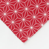 Traditionele Japanse Asanoha-afdrukken rood en Paa Fleece Deken (Hoek)