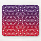 Traditionele Japanse Asanoha-afdrukken rood en Paa Muismat (Voorkant)