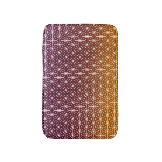 Traditionele Japanse Asanoha-printer Bourgogne & G Badmat (Voorkant Verticaal)