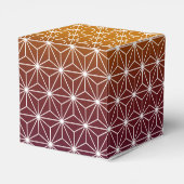 Traditionele Japanse Asanoha-printer Bourgogne & G Bedankdoosjes (Achterkant)