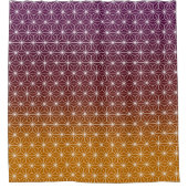 Traditionele Japanse Asanoha-printer Bourgogne & G Douchegordijn (Voorkant)