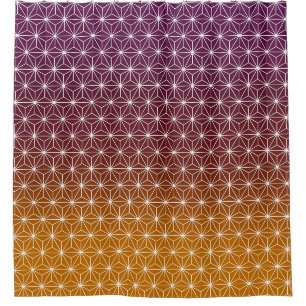 Traditionele Japanse Asanoha-printer Bourgogne & G Douchegordijn