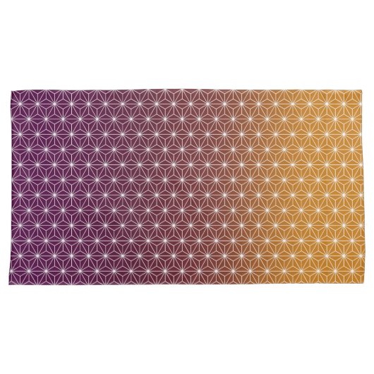 Traditionele Japanse Asanoha-printer Bourgogne & G Kussensloop (Voorkant-Rechts)