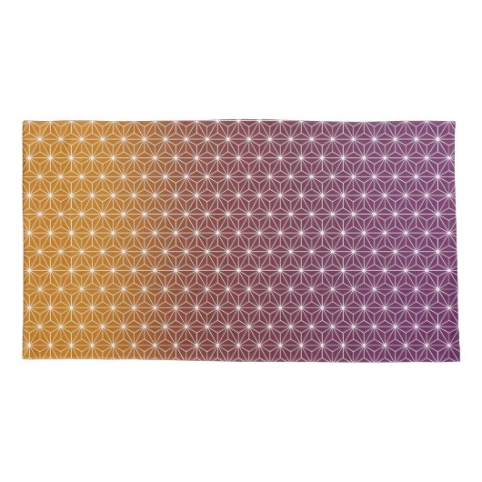 Traditionele Japanse Asanoha-printer Bourgogne & G Kussensloop (Achterkant-Links)