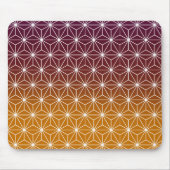 Traditionele Japanse Asanoha-printer Bourgogne & G Muismat (Voorkant)