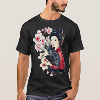 traditionele Japanse dame Geisha Kimono Re T-shirt