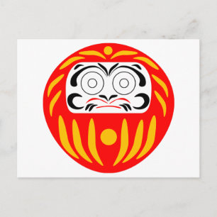 Traditionele japanse daruma-pop briefkaart
