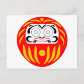 Traditionele japanse daruma-pop briefkaart (Voorkant)