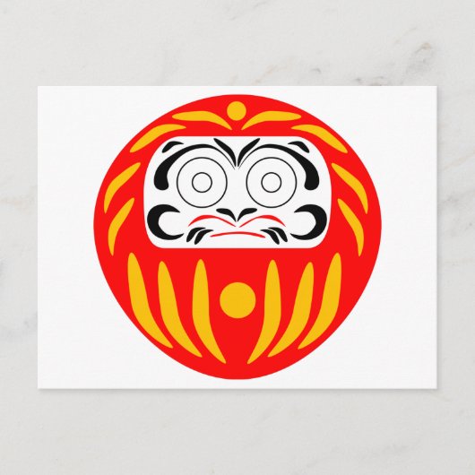 Traditionele japanse daruma-pop briefkaart (Voorkant)