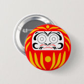 Traditionele japanse daruma-pop ronde button 5,7 cm (Voorkant /achterkant)
