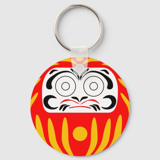 Traditionele japanse daruma-pop sleutelhanger (Voorkant)
