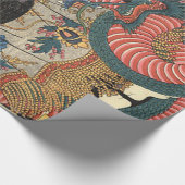  traditionele Japanse draak Cadeaupapier (Hoek)