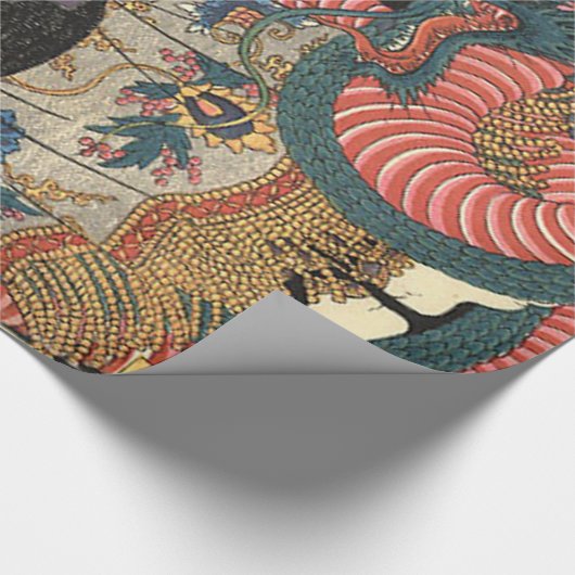 traditionele Japanse draak Cadeaupapier (Hoek)