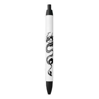 Traditionele Japanse Draak Grafische Zwarte Inktpe Inkt Pen