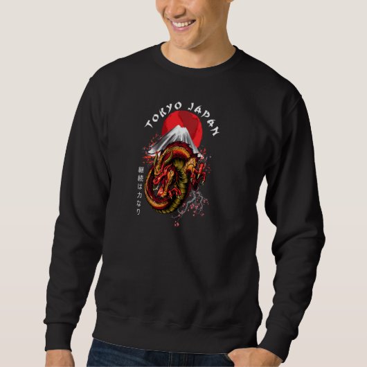 Traditionele Japanse draak Japanse pullover (Voorkant)