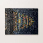 Traditionele Japanse gebouwen lichten het Night Sk Legpuzzel (Horizontaal)