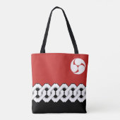 Traditionele Japanse keten en Mitsudomoe Pattern Tote Bag (Achterkant)