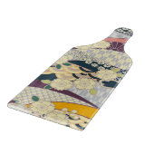 Traditionele Japanse Kimono Bloemen Glas Snijplank (Hoek)