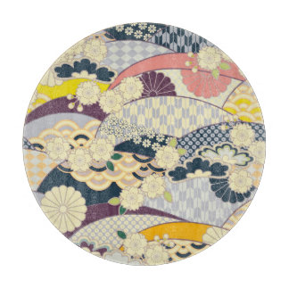 Traditionele Japanse Kimono Bloemen Glas Snijplank