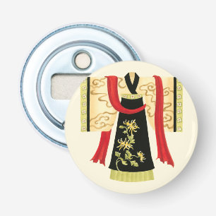 Traditionele Japanse Kimono met Floral Print Button Flesopener