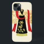Traditionele Japanse Kimono met Floral Print iPhone 13 Hoesje<br><div class="desc">Nancy Slocum maakte deze charmante print van een traditionele Japanse Kimono met een diepe rode sash. De onderkant van de kimono is zwart met een mooie florale afdruk. Geef dit als geschenk,  of koop het voor jezelf!</div>