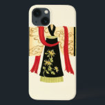 Traditionele Japanse Kimono met Floral Print Case-Mate iPhone Case<br><div class="desc">Nancy Slocum maakte deze charmante print van een traditionele Japanse Kimono met een diepe rode sash. De onderkant van de kimono is zwart met een mooie bloem. Geef dit als geschenk,  of koop het voor jezelf!</div>