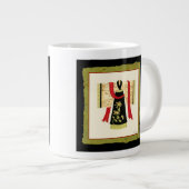 Traditionele Japanse Kimono met Floral Print Grote Koffiekop (Voorkant rechts)