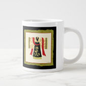 Traditionele Japanse Kimono met Floral Print Grote Koffiekop (Rechts)