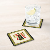 Traditionele Japanse Kimono met Floral Print Kartonnen Onderzetters (Insitu)