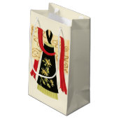 Traditionele Japanse Kimono met Floral Print Klein Cadeauzakje (Achterkant Gekanteld)