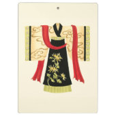 Traditionele Japanse Kimono met Floral Print Klembord (Achterkant)