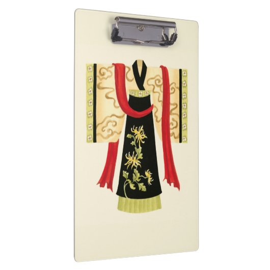 Traditionele Japanse Kimono met Floral Print Klembord (Rechts)