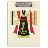 Traditionele Japanse Kimono met Floral Print Klembord (Voorkant)