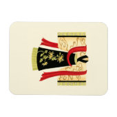 Traditionele Japanse Kimono met Floral Print Magneet (Horizontaal)