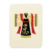 Traditionele Japanse Kimono met Floral Print Magneet (Verticaal)