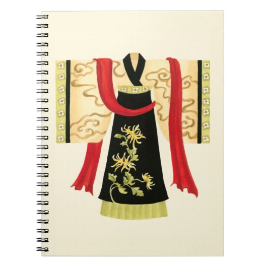 Traditionele Japanse Kimono met Floral Print Notitieboek (Voorkant)