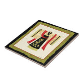 Traditionele Japanse Kimono met Floral Print Tegeltje (Zijkant)