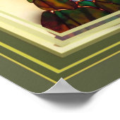 Traditionele Japanse Koi Fish Natuur Art Poster (Hoek)