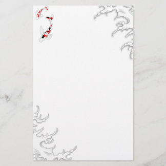 Traditionele Japanse Koi onder water Briefpapier