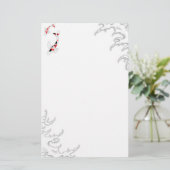 Traditionele Japanse Koi onder water Briefpapier (Staand voorkant)