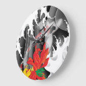 Traditionele Japanse Koi onder water Grote Klok (Hoek)