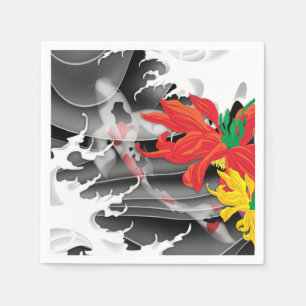 Traditionele Japanse Koi onder water Servetten